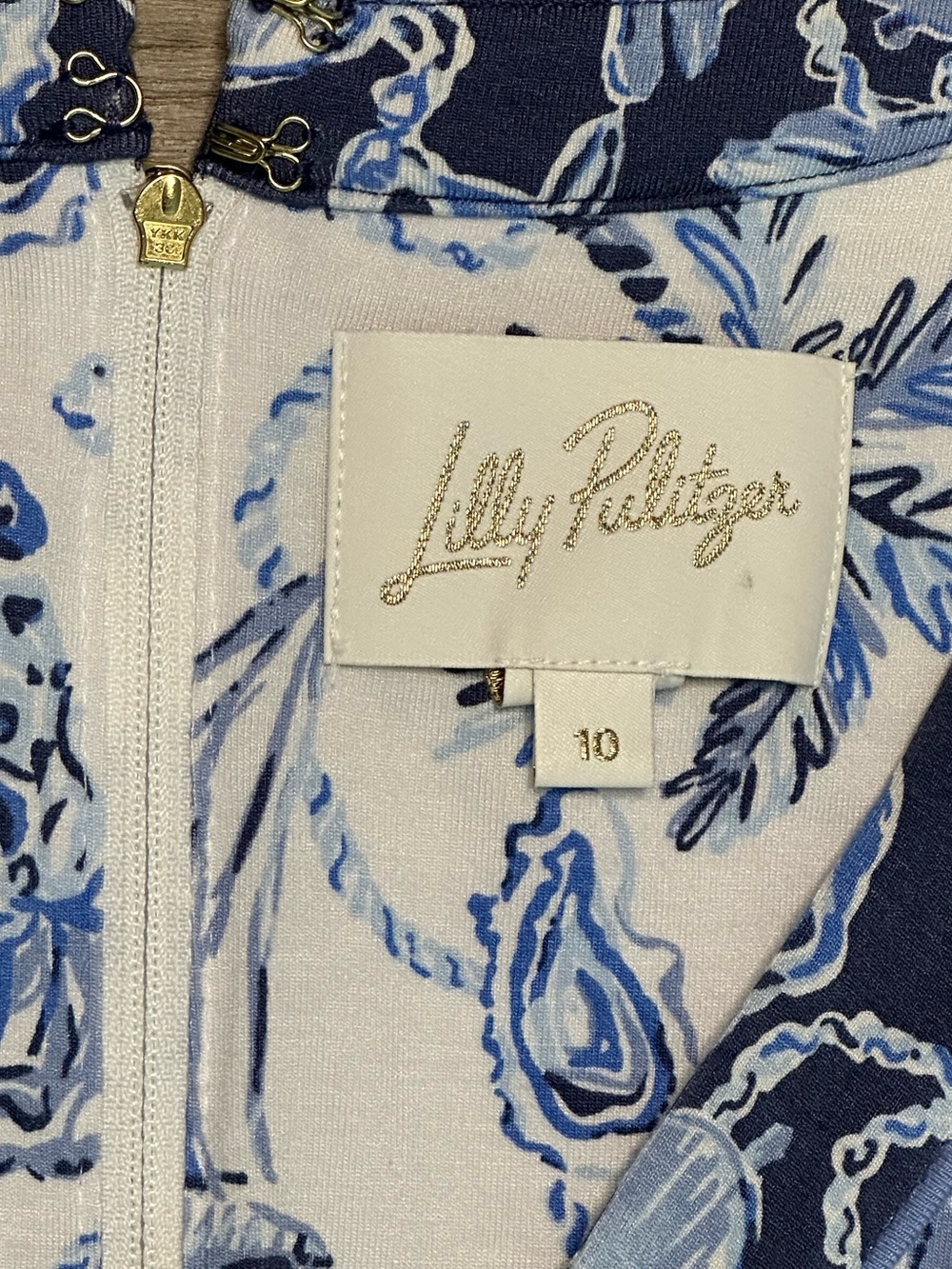 Lilly Pulitzer Carmilla Sleeveless Jersey Maxi Dress Resort White Blue Size 10 - Picture 10 of 14